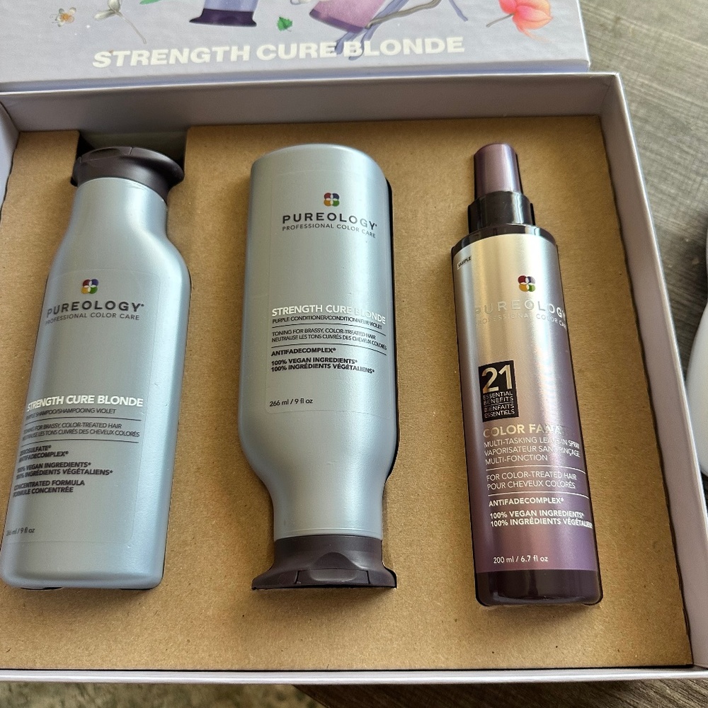 PUREOLOGY Strength Cure Blond Gift Set! Brand New!